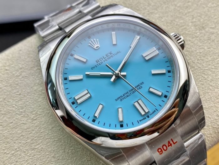 1:1 Superclone-Rolex Oyster Perpetual 41 Ref: 124300(Tiffany Blue dial oyester)