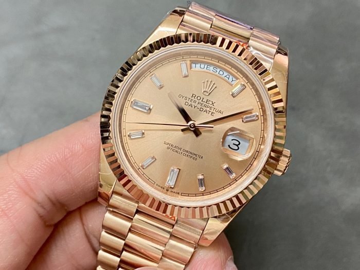 Rolex 18K rose gold plated day date 40mm 3235